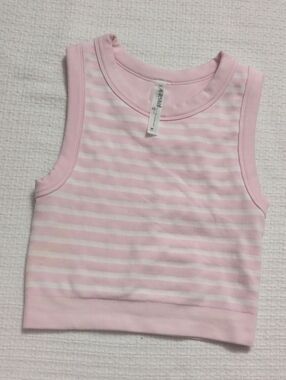 AS Revival Pink Striped Sleeveless Top - Soft Cotton Tank